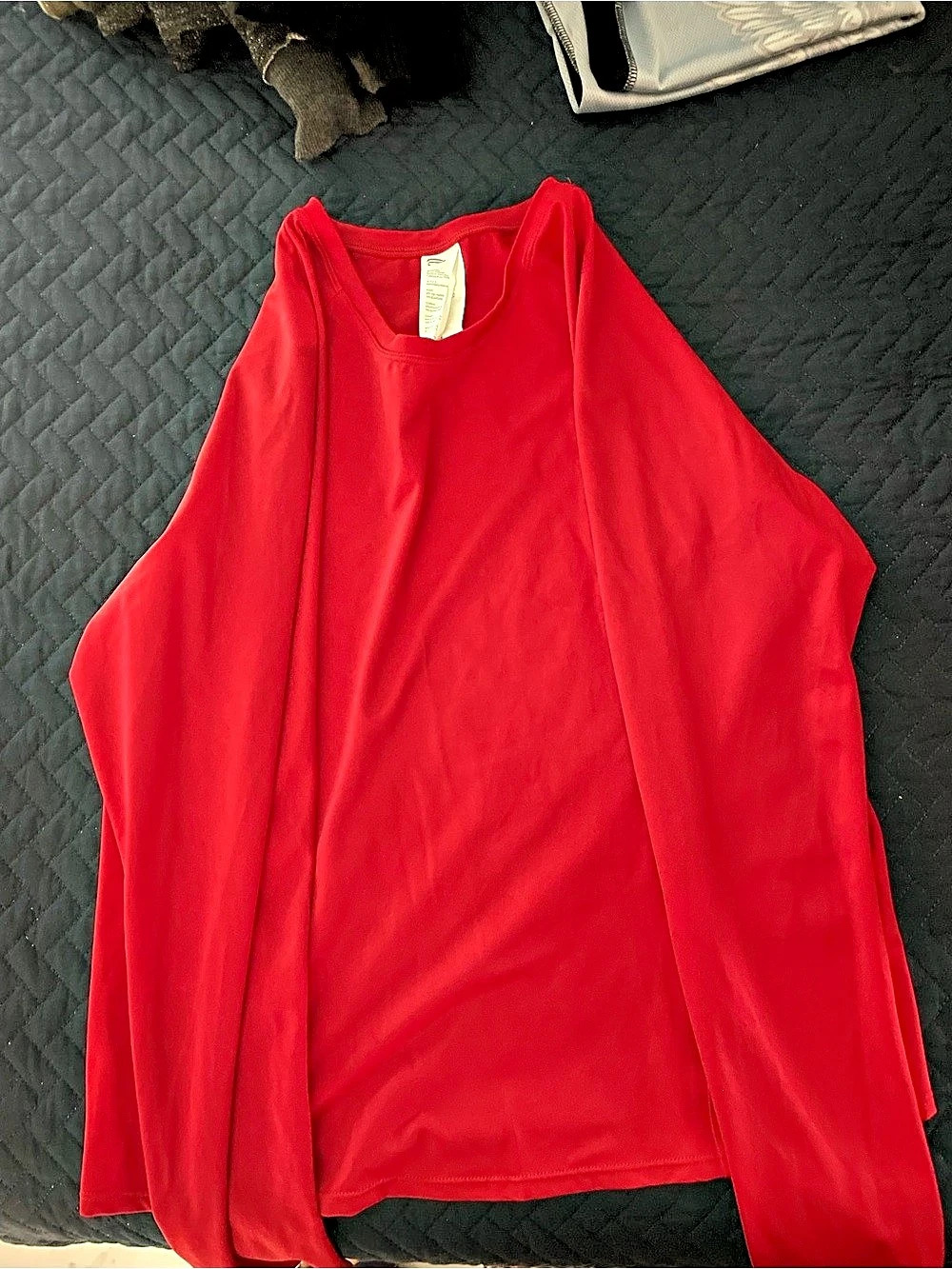 Fabletics Long Sleeve Rashguard Swim Top Red